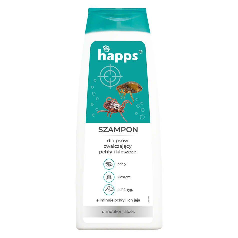 Szampon dla psów zwalcz. pchły i klesz Happs 250ml widok 1