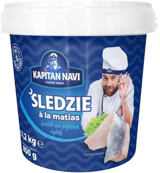 Filety śledz. a'la matias Kapitan Navi 1,2kg/850g widok główny