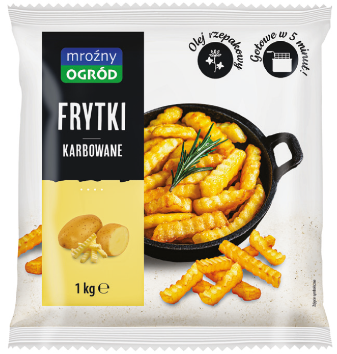 Frytki karbowane Mroźny Ogród 1kg widok główny