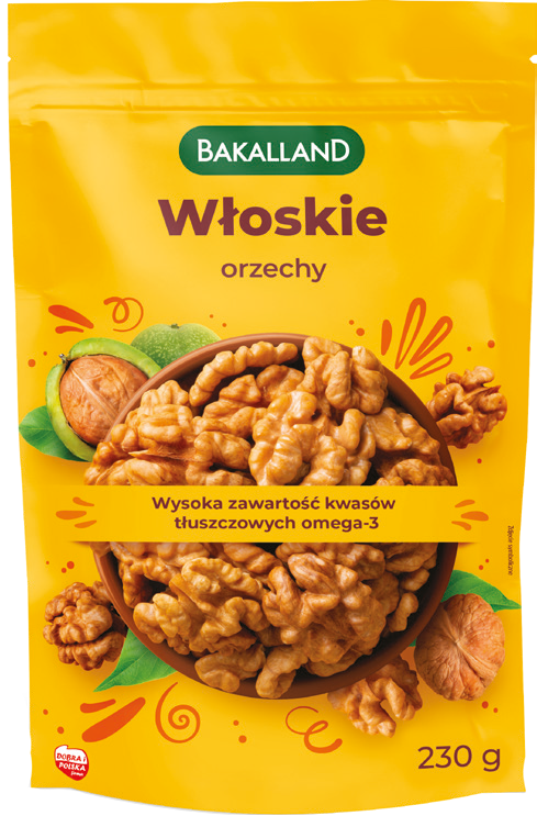 Orzechy włoskie Bakalland 230g widok główny 