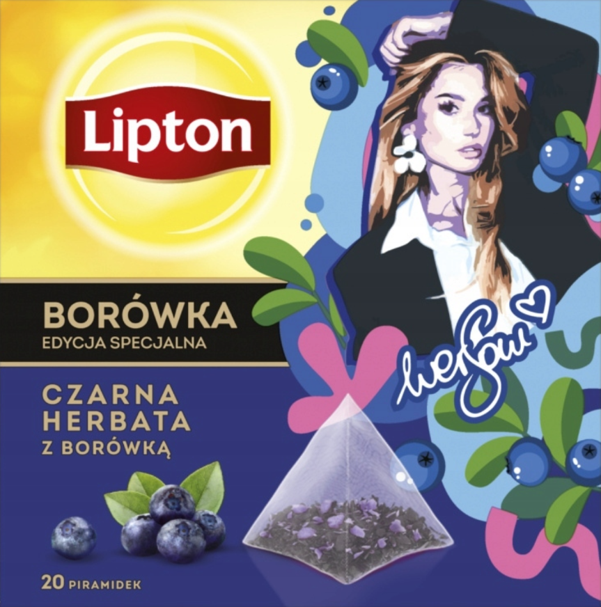 Herbata czarna z borówką Lipton 20x1,7g widok 1