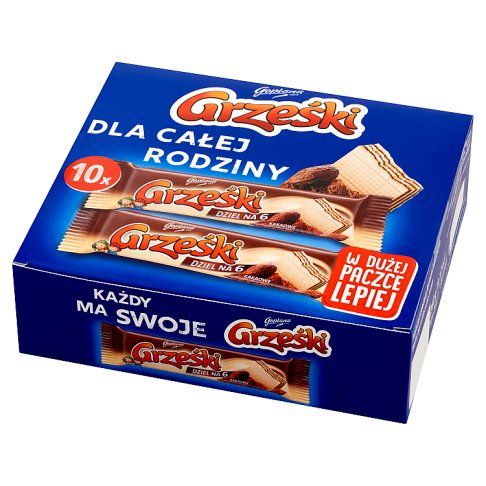 Wafle Grześki kakaowe 10x26g widok 1