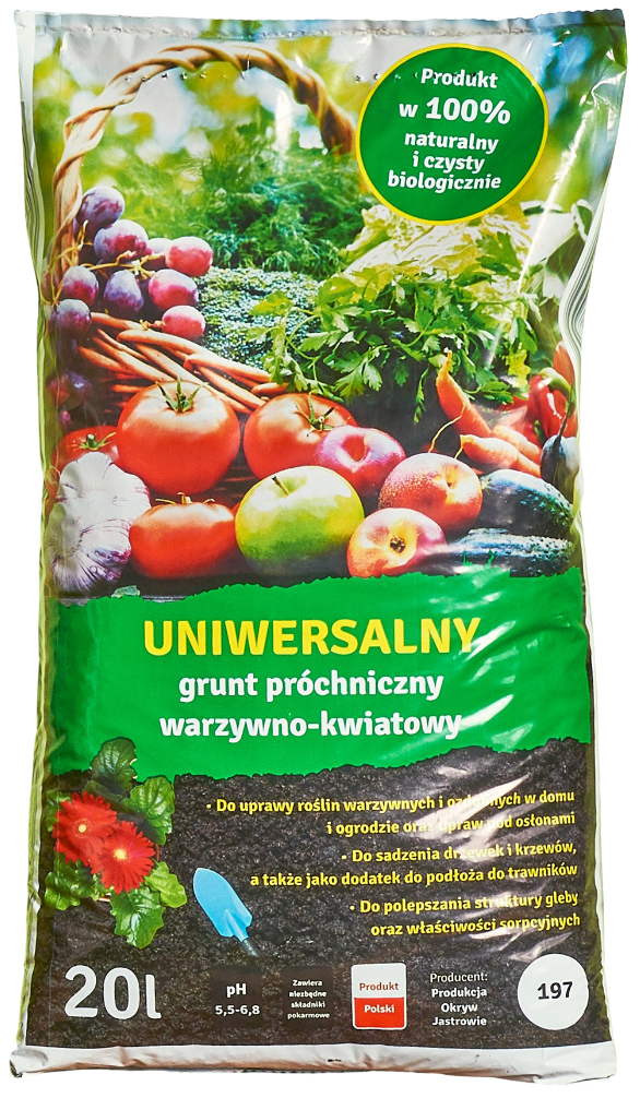 Ziemia kwiatowa uniwersalna 20l widok główny