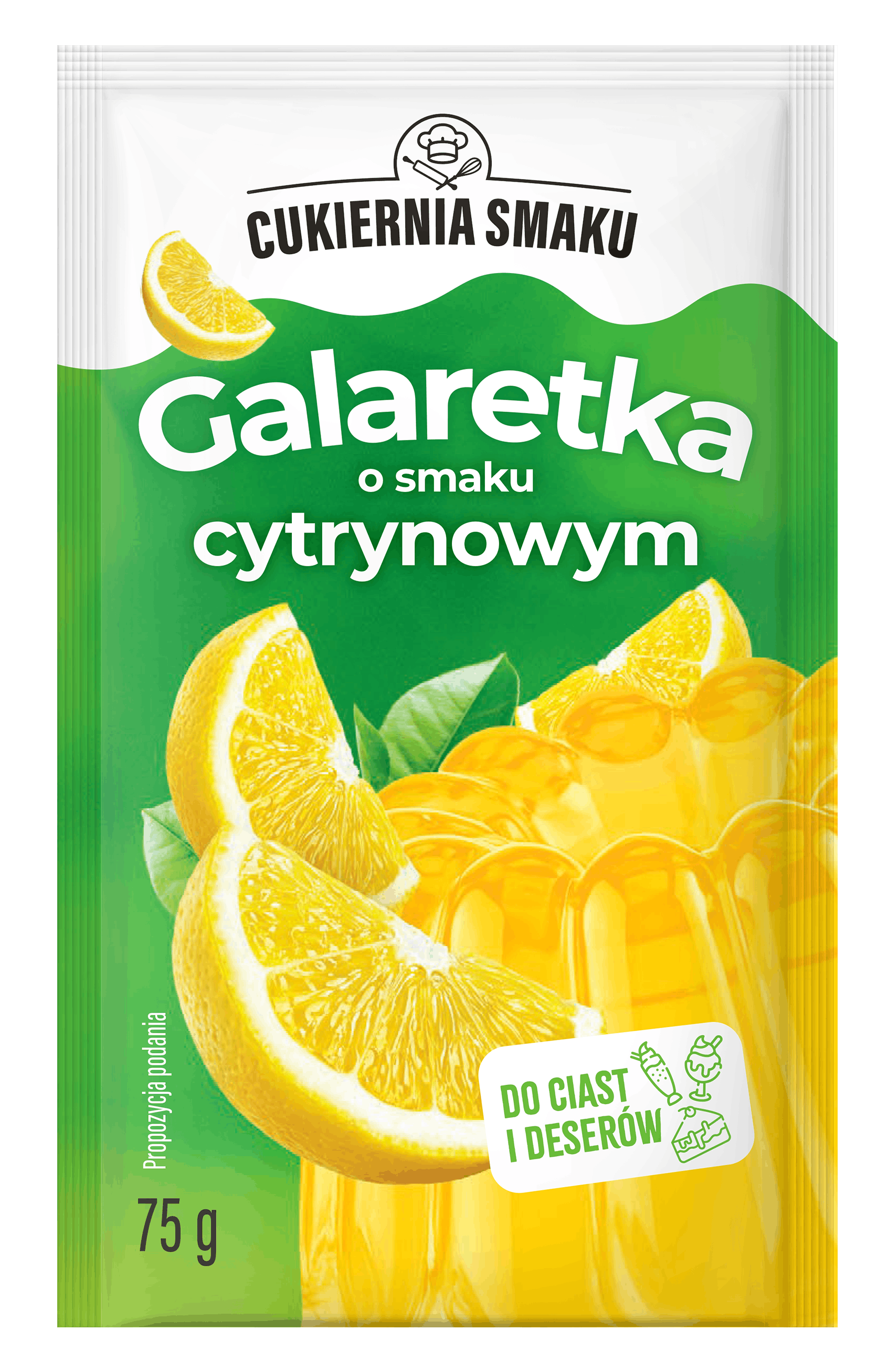Zdjęcie produktu - Galaretka o sm cytrynowym Cukiernia Smaku 75g