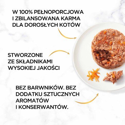 Karma dla kota mokra kurczak z march. Gourmet 85g widok 5