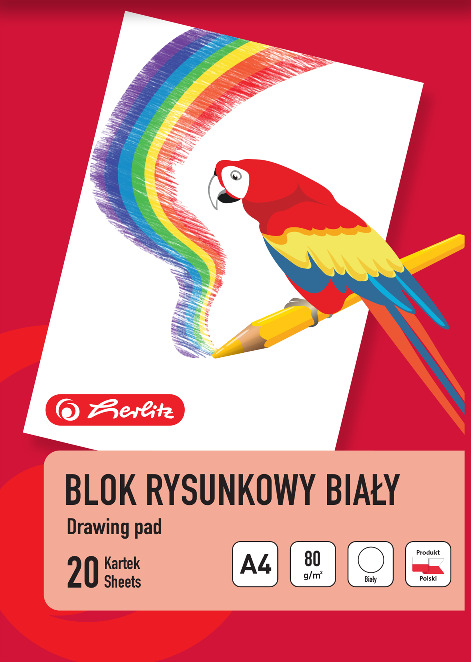 Blok tech/rys kol/biały extra A4 Herlitz mix SZ26 widok 3