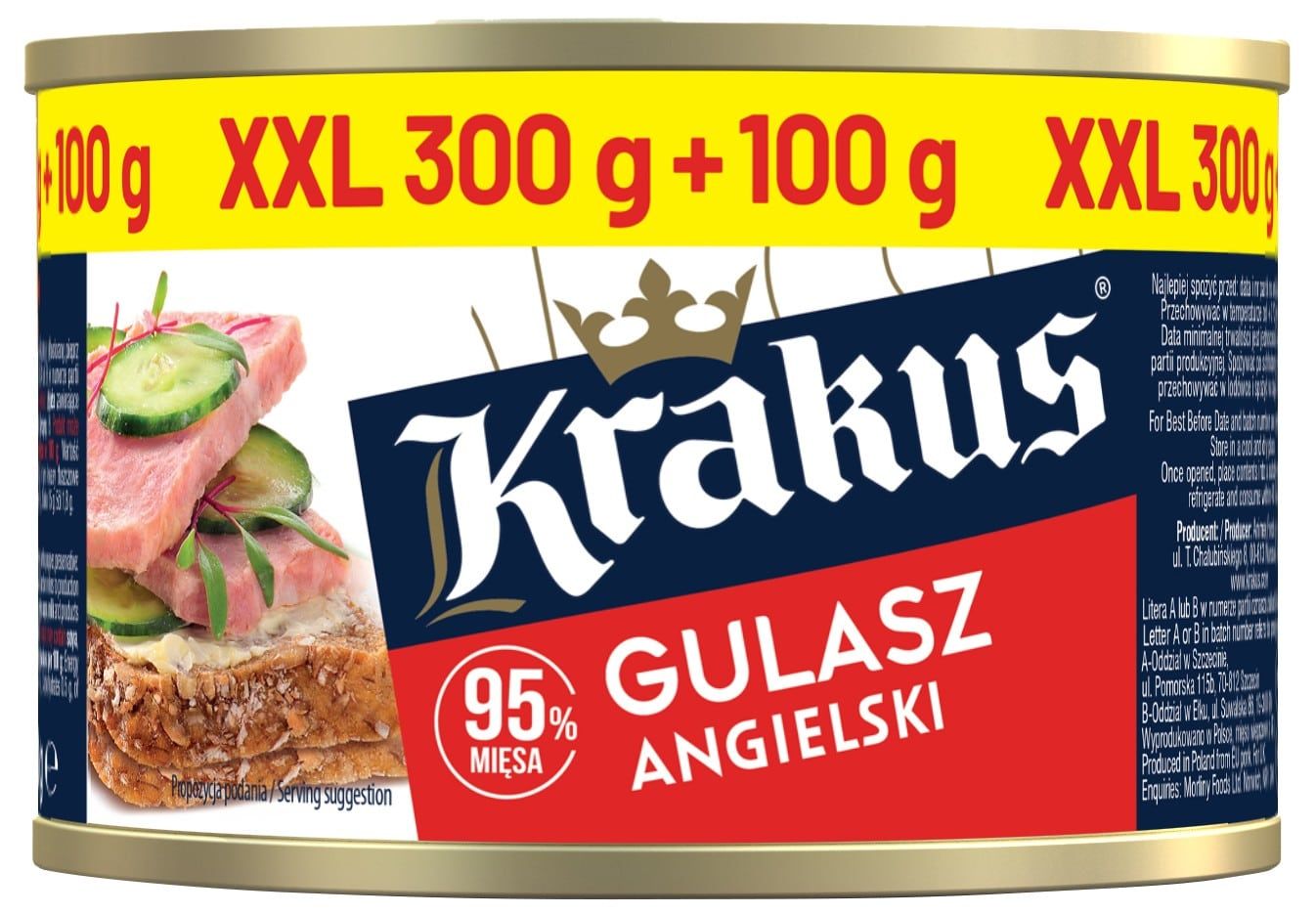 Konserwa turystyczna/gulasz angielski Krakus 400g widok 1