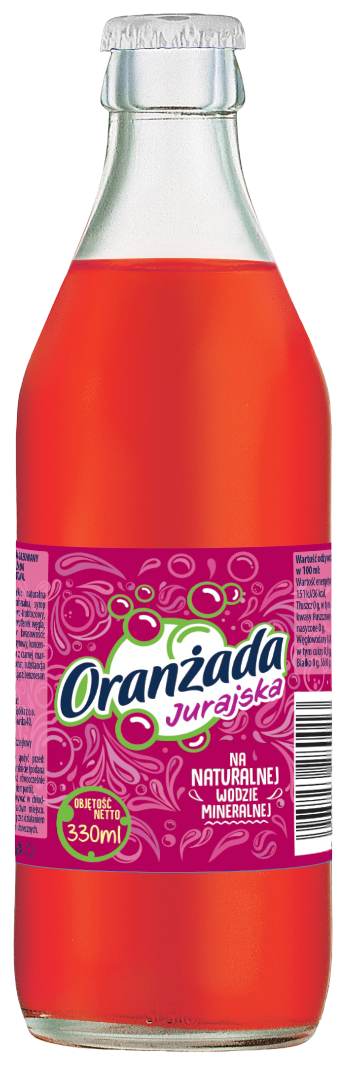 Napój gaz. oranżada czerwona Jurajska 330ml widok 1