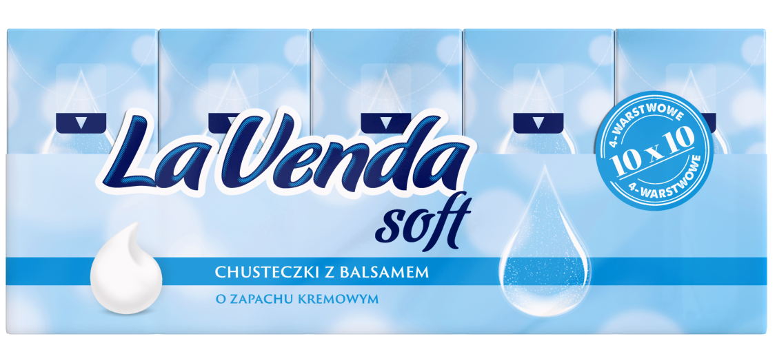 Chusteczki hig. z bal. Lavenda premium 4w 10x10szt widok główny