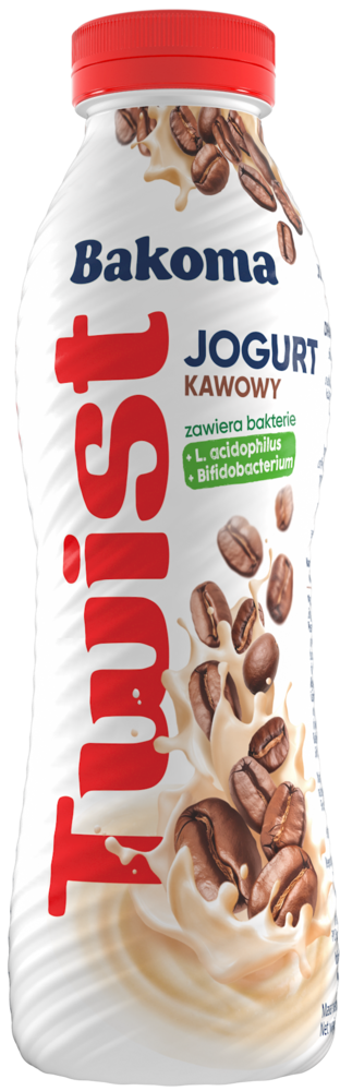 Jogurt pitny Twist Bakoma 370g mix widok 1