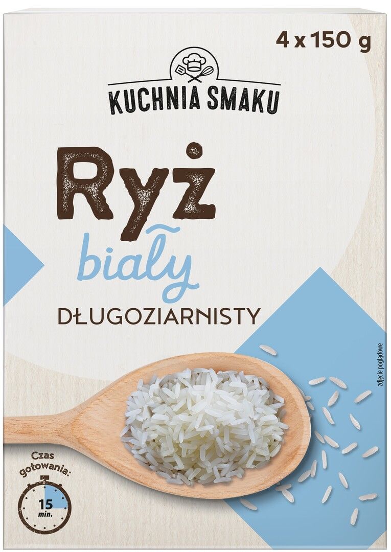 Ryż biały długoziarnisty Kuchnia Smaku 4x150g widok główny