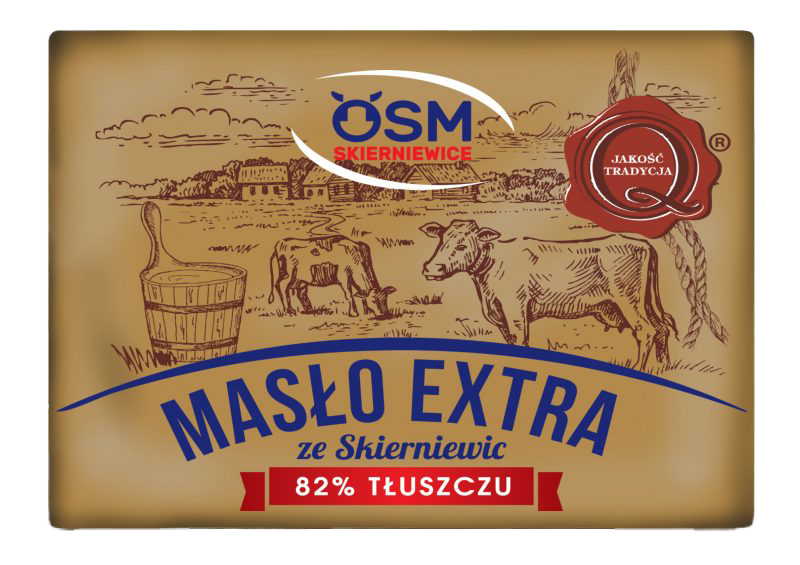 Masło ekstra 82% OSM Skierniewice 200g widok 1