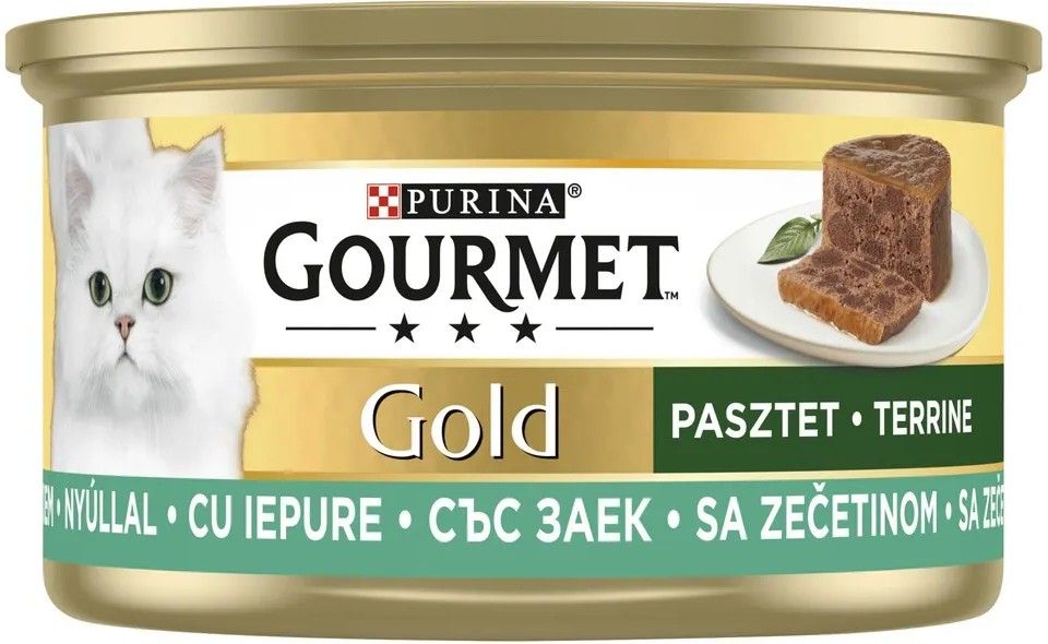 Karma dla kota mokra z królikiem Gourmet Gold 85g widok 1