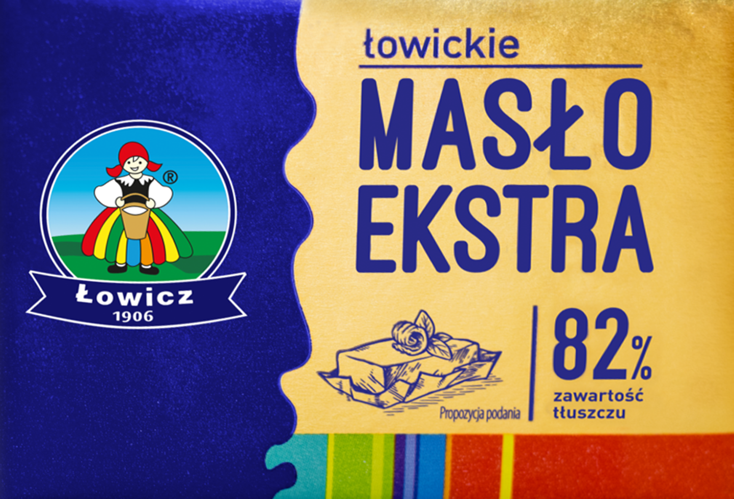 Masło ekstra 82% Łowickie 200g widok 1