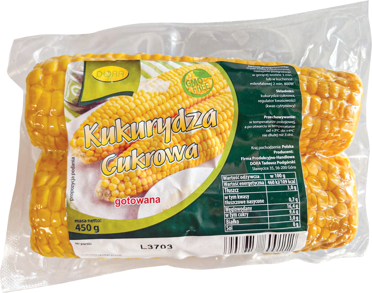 Kukurydza gotowana 450g widok 1