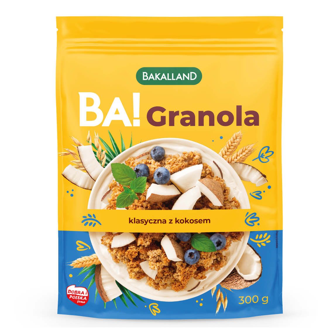 Granola klasyczna z kokosem Ba! Bakalland 300g widok 1