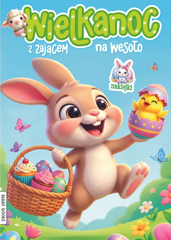 Kolorowanka Wielkanoc baranek/zając naklejki WN26 widok 2