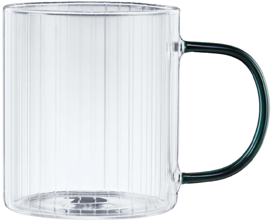 Kubek borokrzemowy z kolorową rączką 400ml widok 1