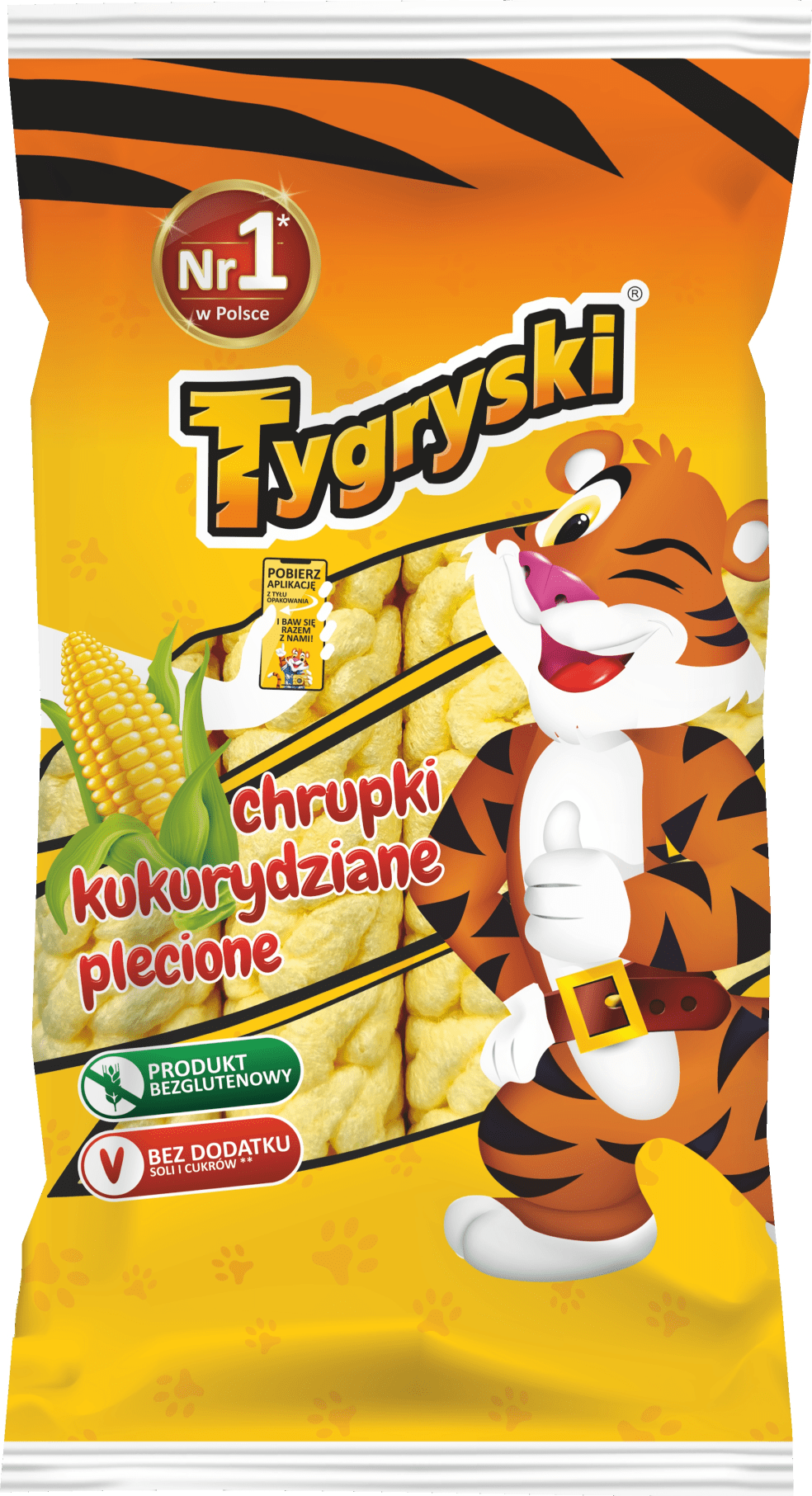Chrupki kukurydziane plecione Tygryski 70g widok 1