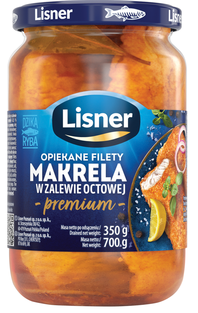 Filety z makreli opiekane Lisner 700/350g widok główny 