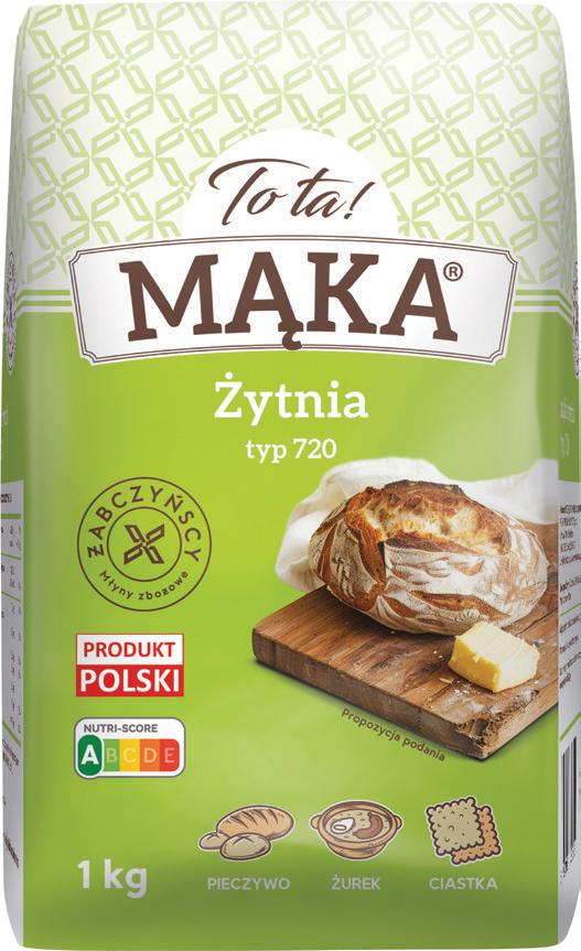 Mąka żytnia typ 720 Tota 1kg widok główny