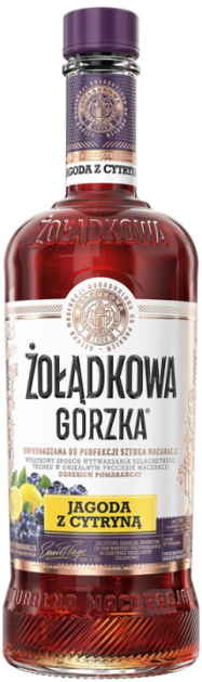 Likier Żołądkowa gorzka jagoda z cytryną 0,5l 25% widok 1