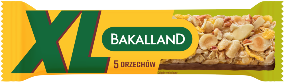 Baton zbożowy 5 orzechów XL Bakalland 55g widok 1