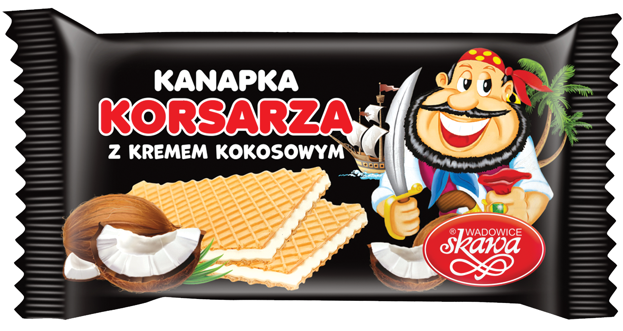 Wafelki kokosowe Korsarza Skawa 26g widok 1