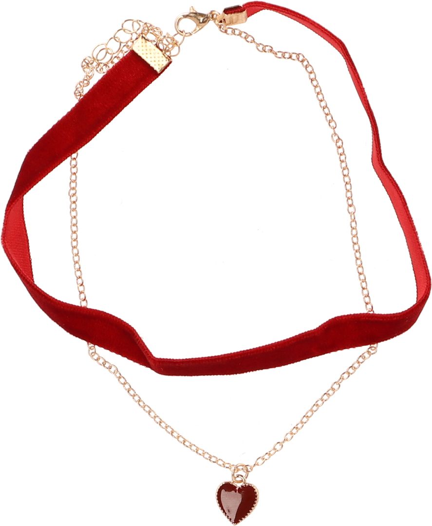Naszyjnik/choker z serduszkiem mix widok 1