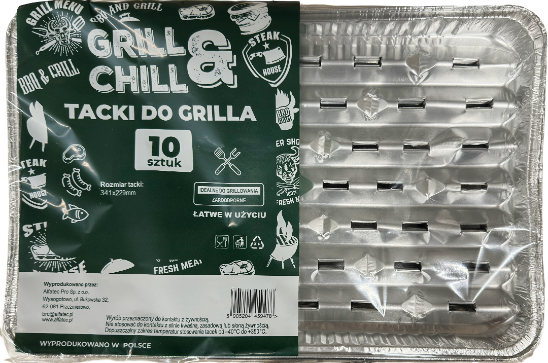 Tacki aluminiowe Grill&Chill 10szt widok główny