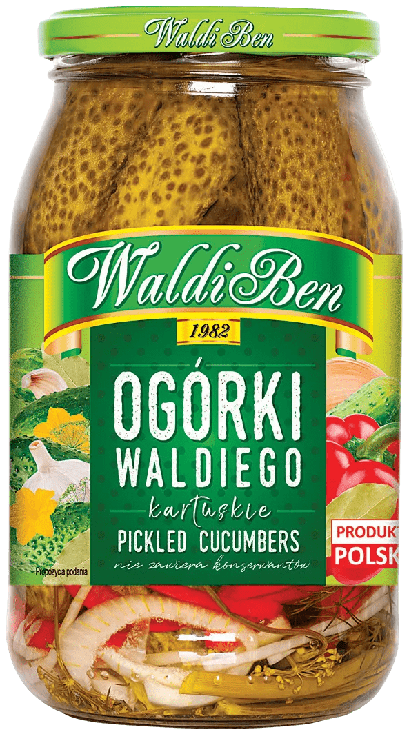 Ogórki konserwowe kartuskie Waldiben 840/475g widok główny