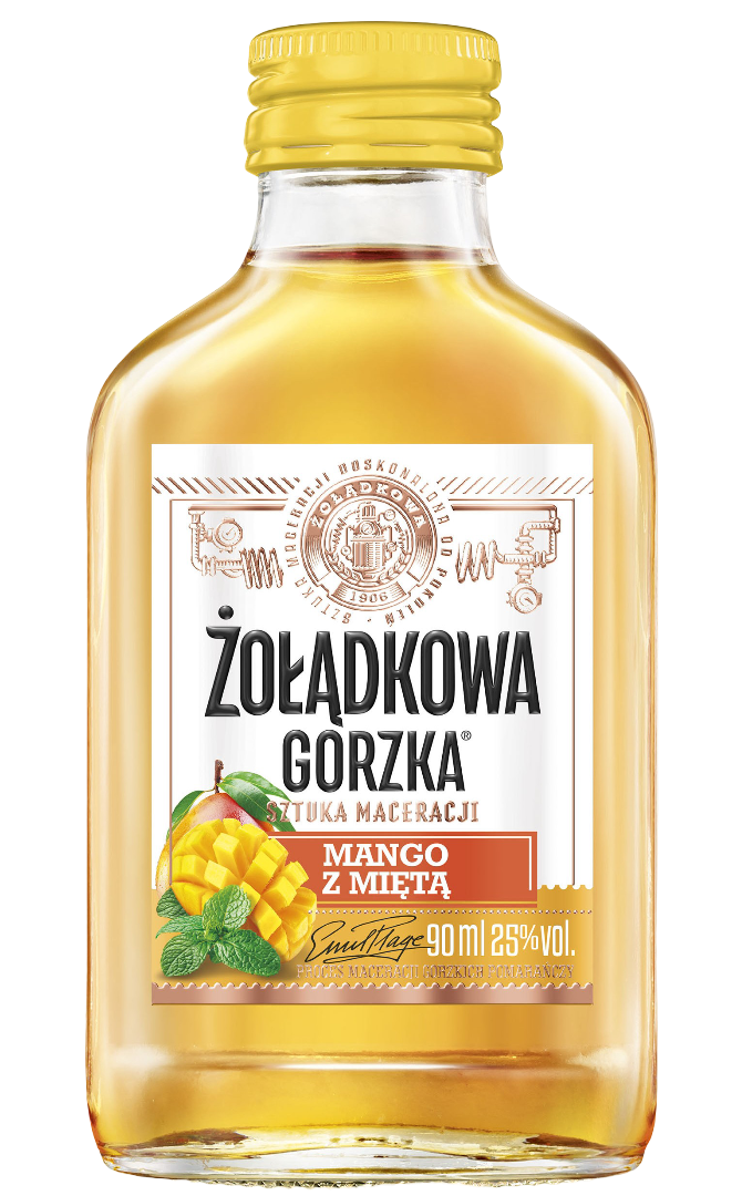 Likier Żołądkowa gorzka mango z miętą 90ml 25% widok 1