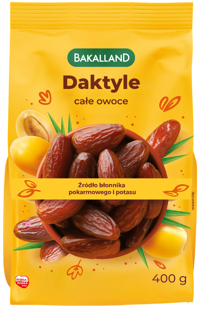 Daktyle całe owoce Bakalland 400g widok główny
