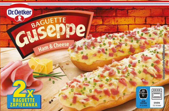 Zapiekanki ham&cheese Guseppe Baguette 250g widok główny