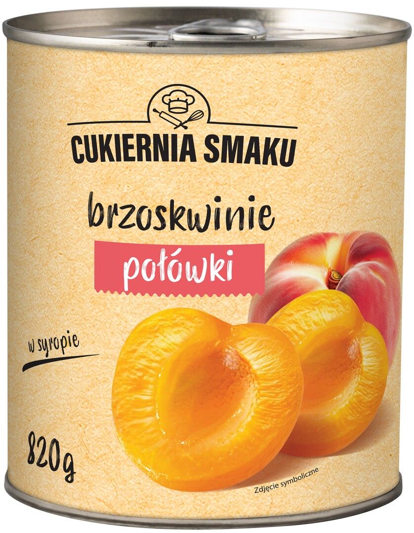 Brzoskwinie w syropie Cukiernia Smaku 820/470g widok 1