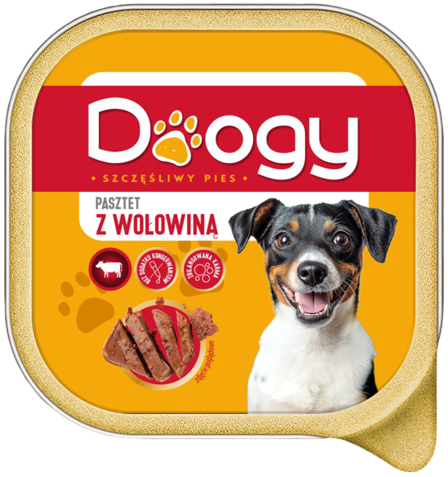 Pasztet dla psa z wołowiną Doogy 300g widok 1