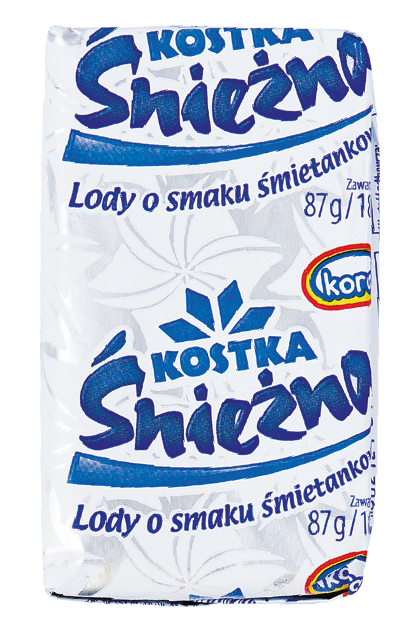 Lody kostka Śnieżna śmietankowa 180ml widok główny