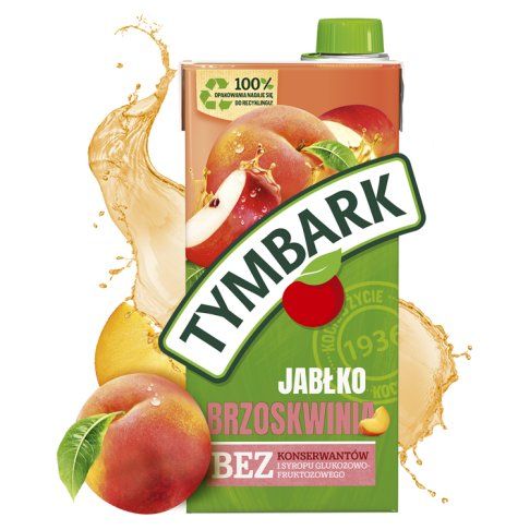 Napój niegaz. jabłko brzoskwinia Tymbark 1l widok 4