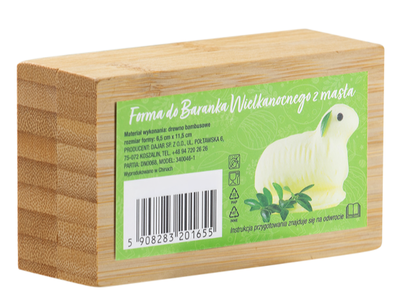 Forma do Baranka Wielkanocnego z masła WN26 widok 1