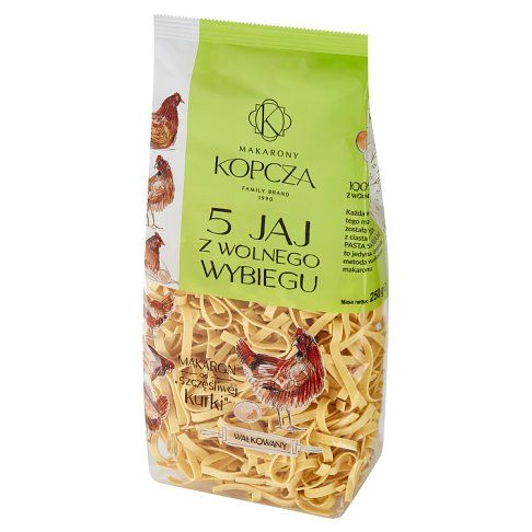 Makaron 5 jaj wolny wybieg kluseczki Kopcza 250g widok 2