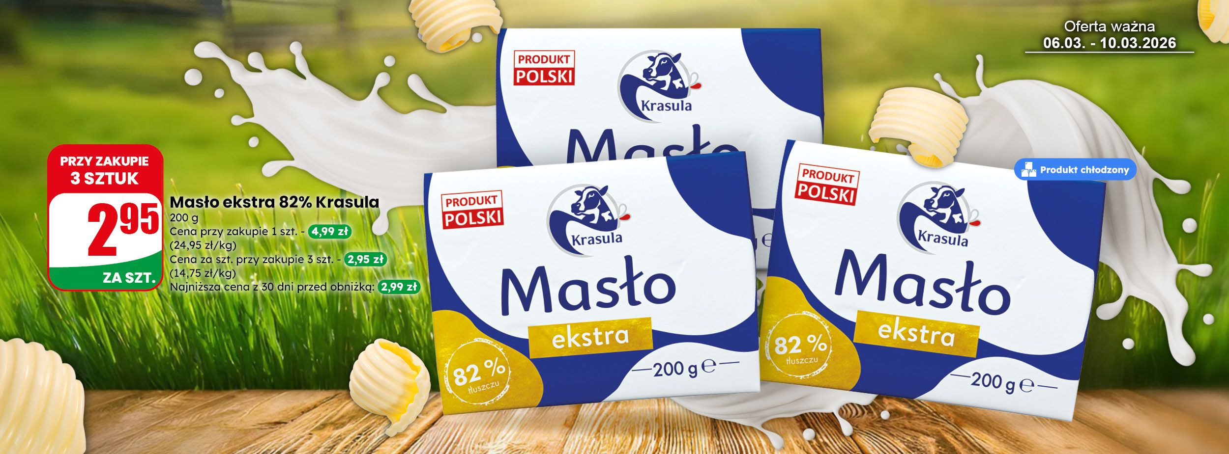 Masło Krasula - Teraz taniej w DINO!