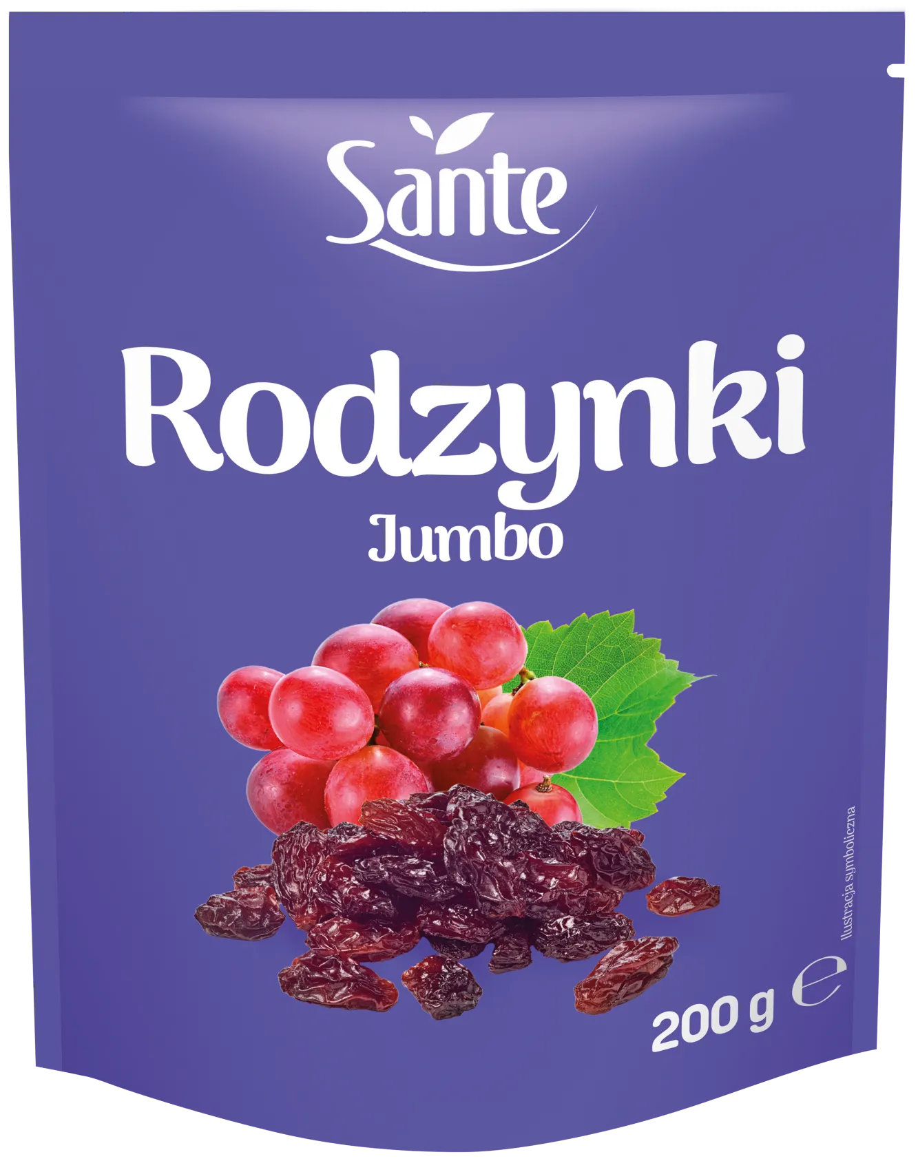 Rodzynki jumbo Sante 200g widok 1