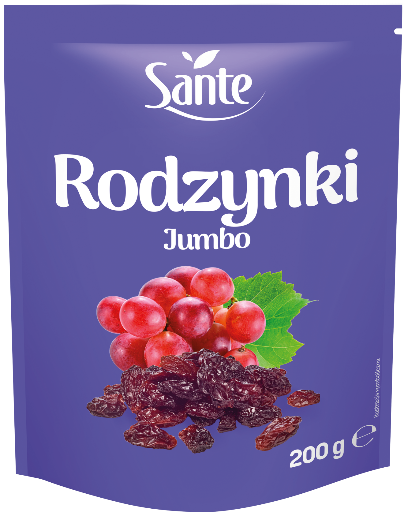 Rodzynki jumbo Sante 200g widok 1