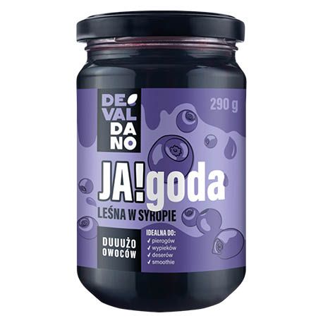 Jagoda leśna w syropie Devaldano 290/145g widok 1