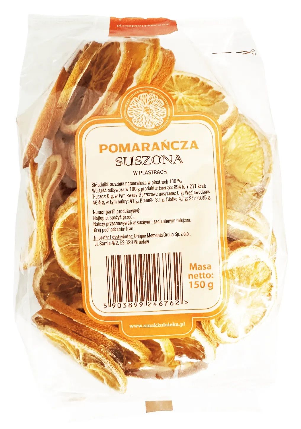 Pomarańcza suszona widok 1