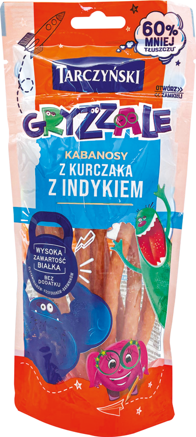 Kabanosy drobiowe Gryzzale Tarczyński 90g widok główny