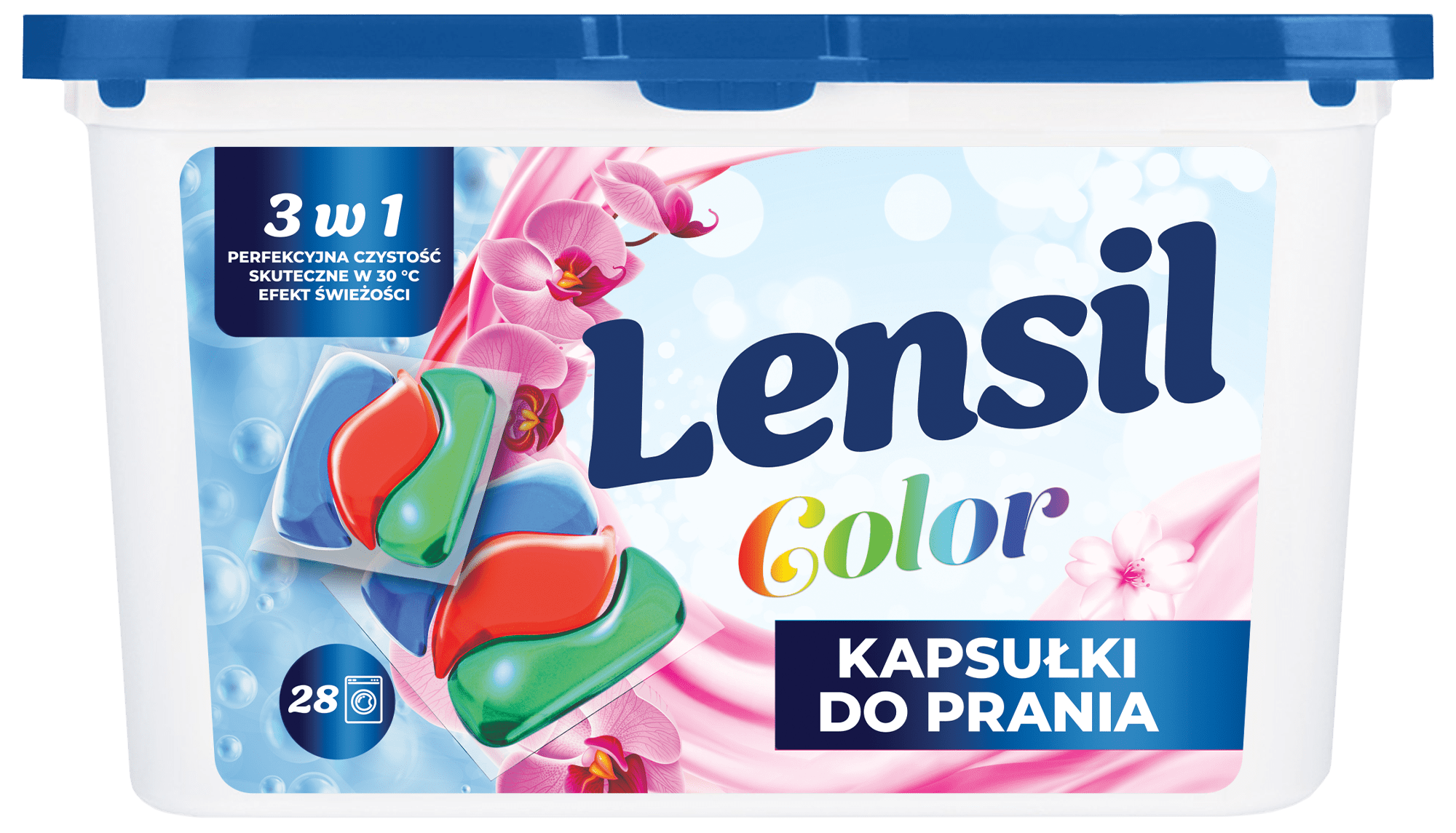 Zdjęcie produktu - Kapsułki do prania Kolor Lensil 28szt