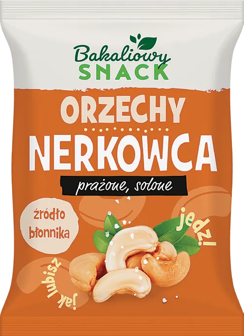 Orzechy nerkowca prażone sol. Bakaliowy Snack 200g widok główny