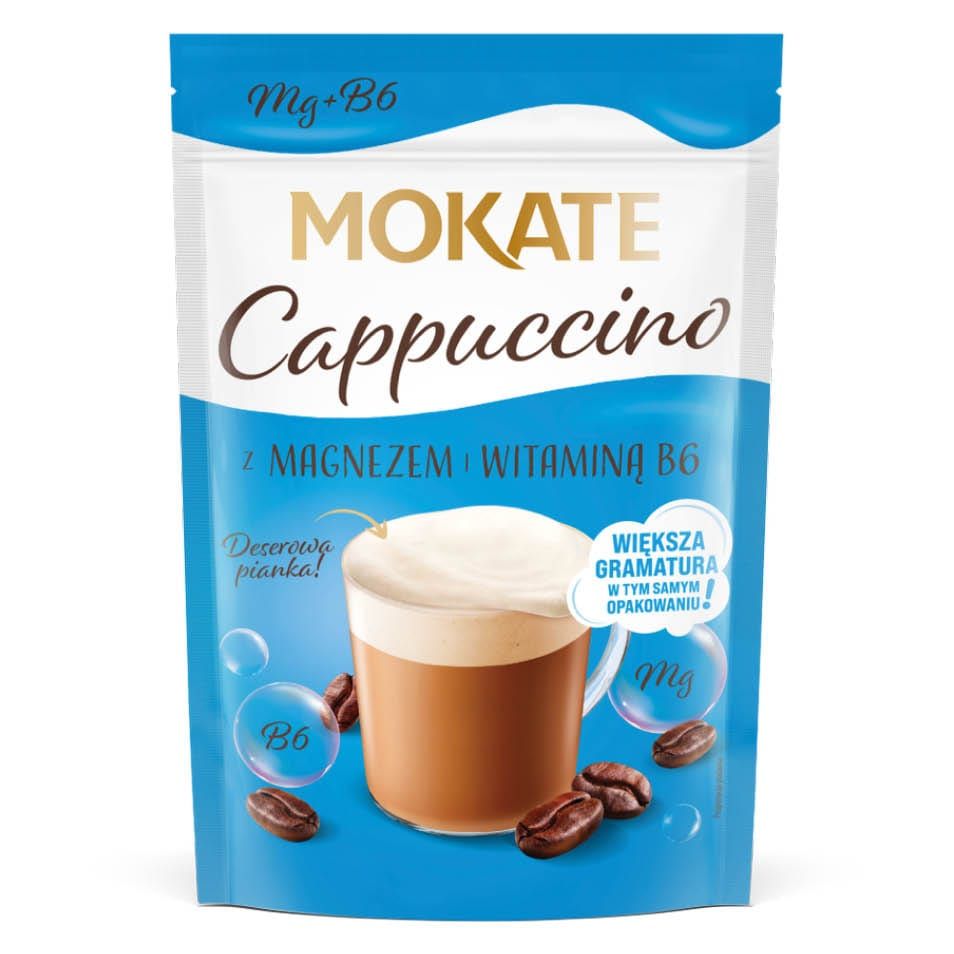 Kawa cappuccino z magnezem i wit. B6 Mokate 140g widok 1