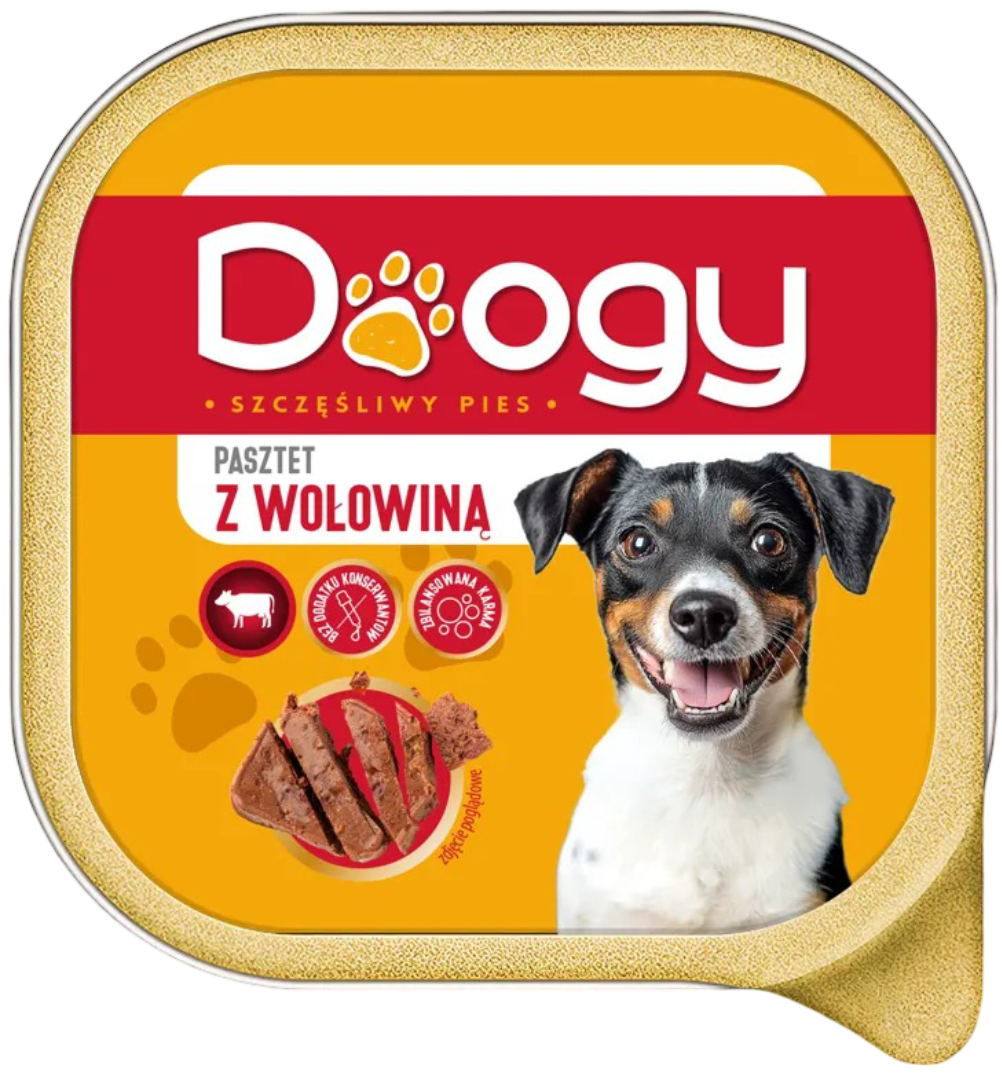 Pasztet dla psa z wołowiną Doogy 300g widok 1